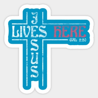 Jesus Lives Here Sticker